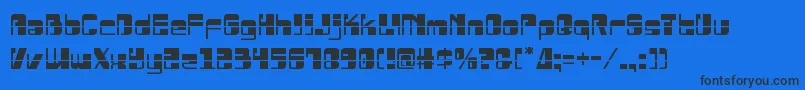 Drosselmeyerlaser Font – Black Fonts on Blue Background