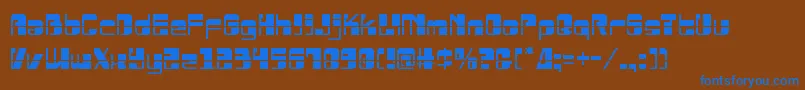 Drosselmeyerlaser Font – Blue Fonts on Brown Background