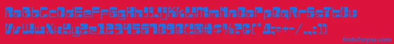 Drosselmeyerlaser Font – Blue Fonts on Red Background