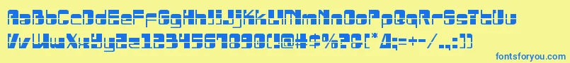 Drosselmeyerlaser Font – Blue Fonts on Yellow Background