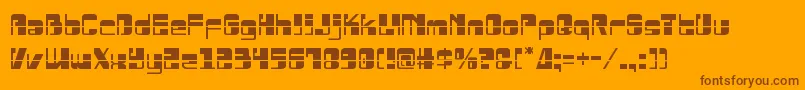 Drosselmeyerlaser Font – Brown Fonts on Orange Background