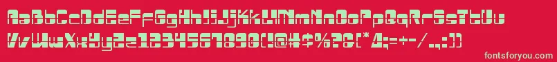 Drosselmeyerlaser Font – Green Fonts on Red Background