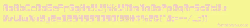 Drosselmeyerlaser Font – Pink Fonts on Yellow Background