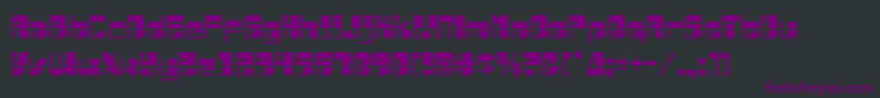 Czcionka Drosselmeyerlaser – fioletowe czcionki na czarnym tle