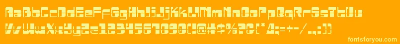 Drosselmeyerlaser Font – Yellow Fonts on Orange Background