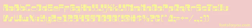 Drosselmeyerlaser Font – Yellow Fonts on Pink Background