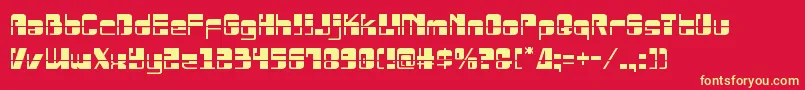 Drosselmeyerlaser Font – Yellow Fonts on Red Background