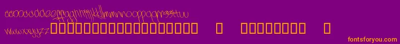 Więcej informacji o czcionce Yellowjackets Czcionka Yellowjackets – pomarańczowe czcionki na fioletowym tle