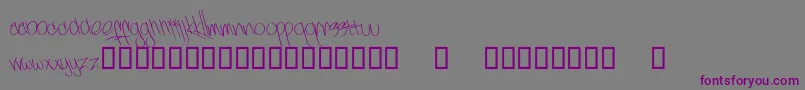 フォントYellowjackets – 紫色のフォント、灰色の背景
