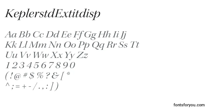 Schriftart KeplerstdExtitdisp – Alphabet, Zahlen, spezielle Symbole