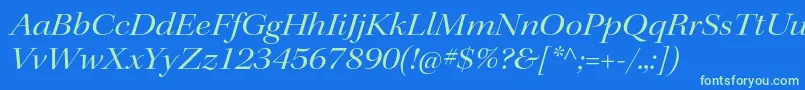 KeplerstdExtitdisp Font – Green Fonts on Blue Background