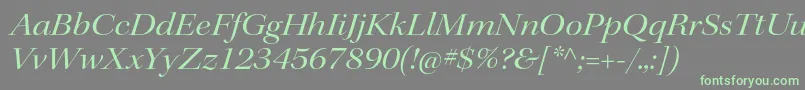 KeplerstdExtitdisp Font – Green Fonts on Gray Background