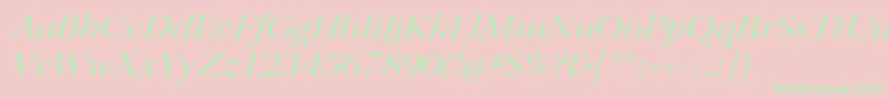 KeplerstdExtitdisp Font – Green Fonts on Pink Background