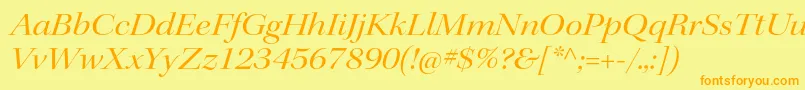 KeplerstdExtitdisp Font – Orange Fonts on Yellow Background