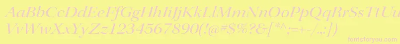 KeplerstdExtitdisp Font – Pink Fonts on Yellow Background