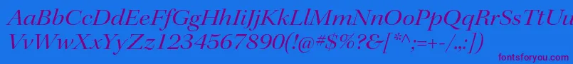 KeplerstdExtitdisp Font – Purple Fonts on Blue Background