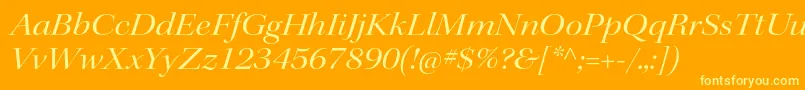 KeplerstdExtitdisp Font – Yellow Fonts on Orange Background