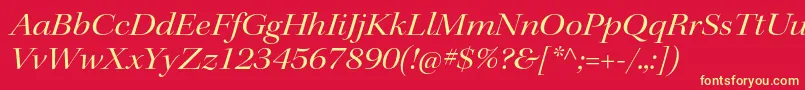 KeplerstdExtitdisp Font – Yellow Fonts on Red Background