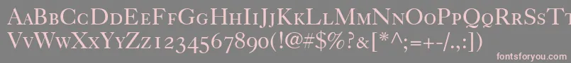 Шрифт Caslon540RomanSmallCapsOldstyleFigures – розовые шрифты на сером фоне