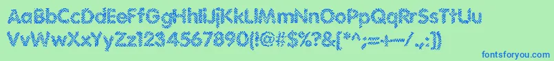 IrritateBrk Font – Blue Fonts on Green Background