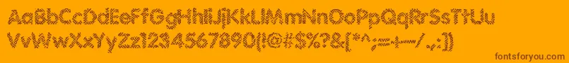 IrritateBrk Font – Brown Fonts on Orange Background