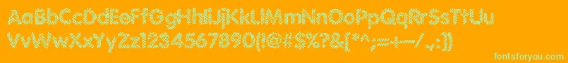 IrritateBrk Font – Green Fonts on Orange Background