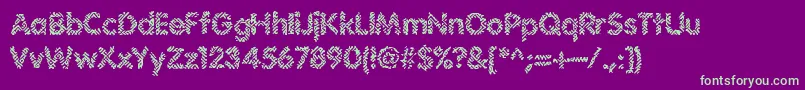 IrritateBrk Font – Green Fonts on Purple Background