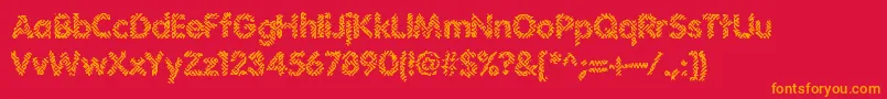 IrritateBrk Font – Orange Fonts on Red Background