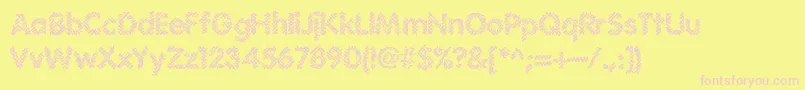 IrritateBrk Font – Pink Fonts on Yellow Background