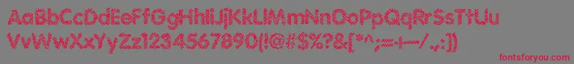 IrritateBrk Font – Red Fonts on Gray Background