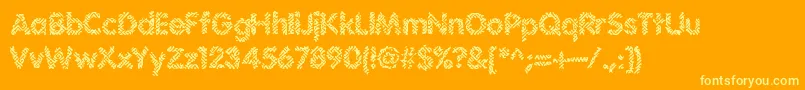 IrritateBrk Font – Yellow Fonts on Orange Background