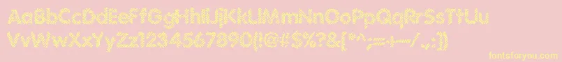 IrritateBrk Font – Yellow Fonts on Pink Background
