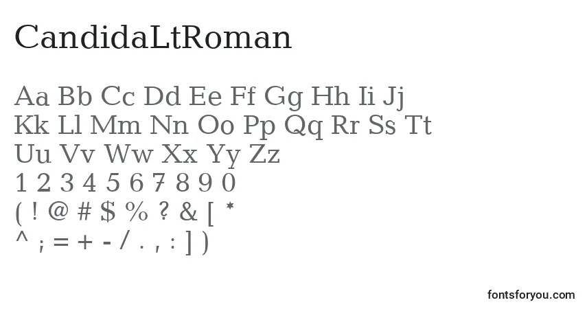 CandidaLtRomanフォント–アルファベット、数字、特殊文字