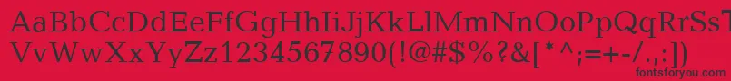 Шрифт CandidaLtRoman – чёрные шрифты на красном фоне