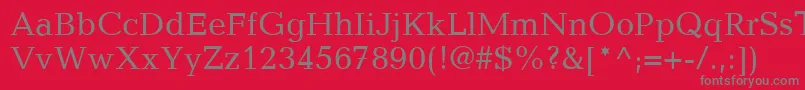CandidaLtRoman Font – Gray Fonts on Red Background