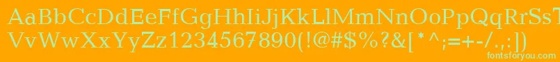 CandidaLtRoman Font – Green Fonts on Orange Background