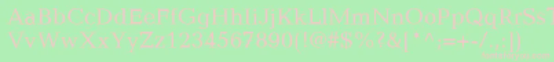 CandidaLtRoman Font – Pink Fonts on Green Background