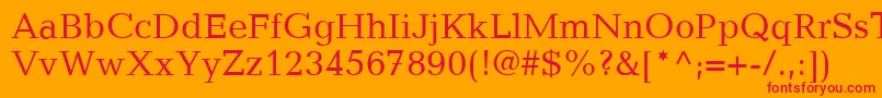 CandidaLtRomanフォントについての詳細 フォントCandidaLtRoman – オレンジの背景に赤い文字
