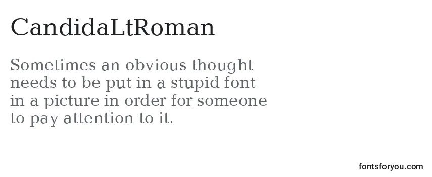 Review of the CandidaLtRoman Font
