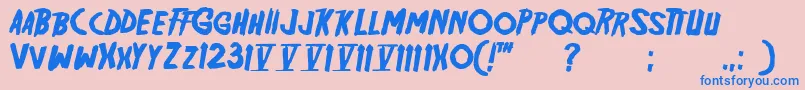 Friday13v12 Font – Blue Fonts on Pink Background