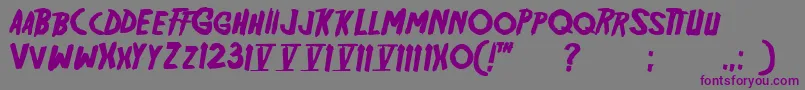 Friday13v12 Font – Purple Fonts on Gray Background