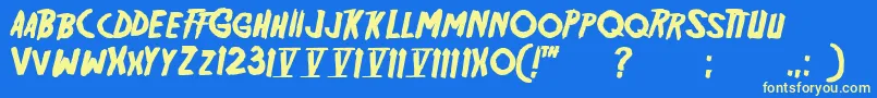 Friday13v12 Font – Yellow Fonts on Blue Background