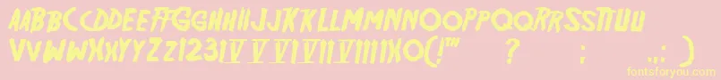 Friday13v12 Font – Yellow Fonts on Pink Background