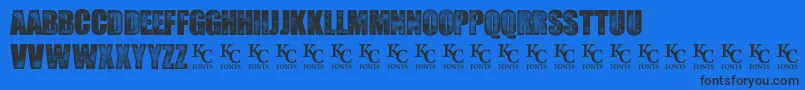 SeedyMotelDemo Font – Black Fonts on Blue Background