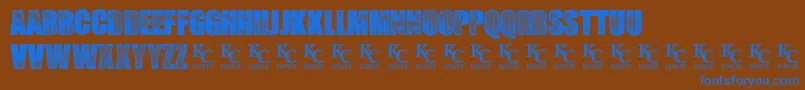 SeedyMotelDemo Font – Blue Fonts on Brown Background