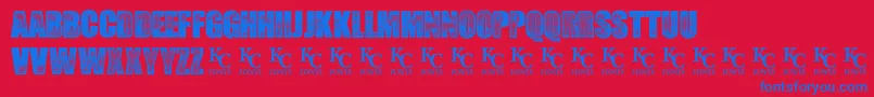 SeedyMotelDemo Font – Blue Fonts on Red Background