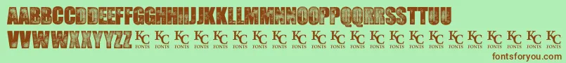 SeedyMotelDemo Font – Brown Fonts on Green Background