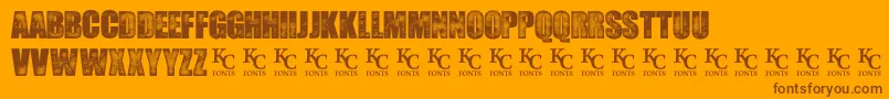 SeedyMotelDemo Font – Brown Fonts on Orange Background