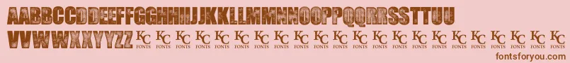 SeedyMotelDemo Font – Brown Fonts on Pink Background