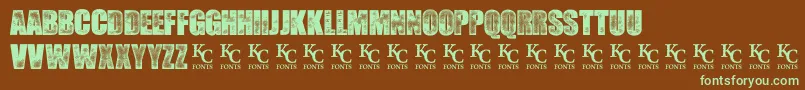 SeedyMotelDemo Font – Green Fonts on Brown Background